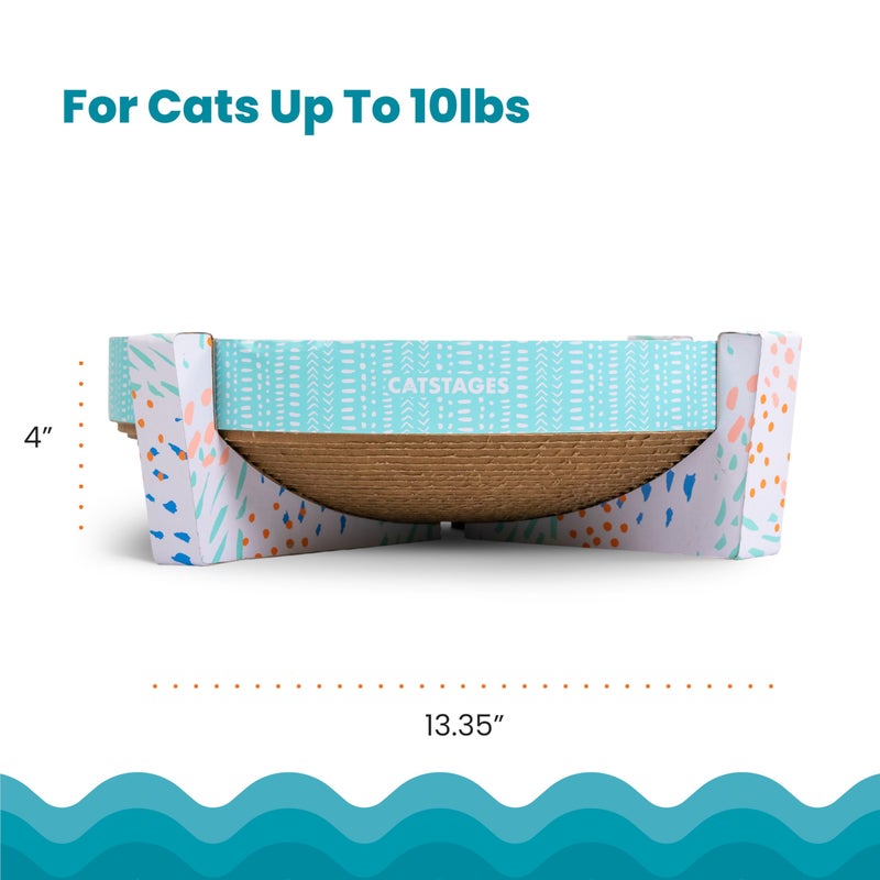 Catstages Scratch, Snuggle & Rest â€“ 2â€‘inâ€‘1 Indoor Cat Scratcher & Elevated Cat Lounger, Catnip Included - Image 5